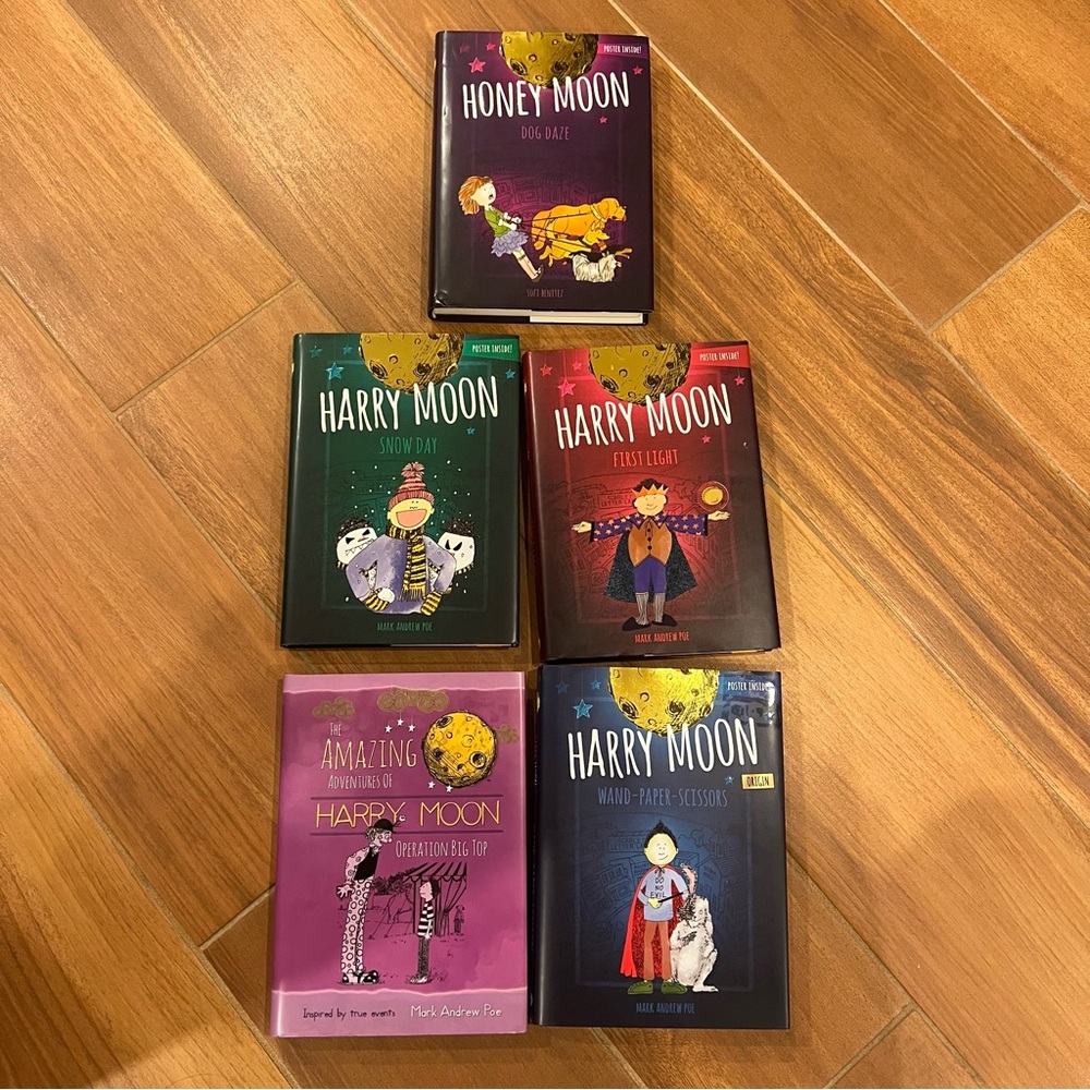 Harry Moon 5 Books Set Lot by Mark Andrew Poe